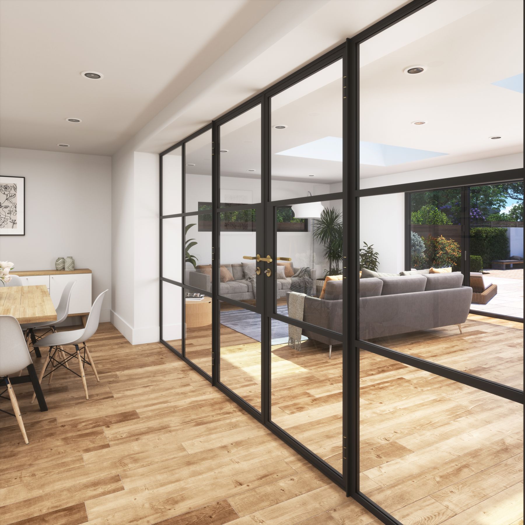 Standard glass partition